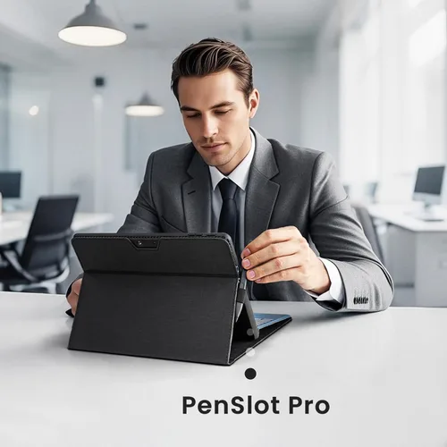 Miniatura 3 de Omnpak Microsoft Surface Pro 11/10/9 - Funda protectora ligera, múltiples ángulos, soporte para stylus, diseñada para Surface 11ª edición AI