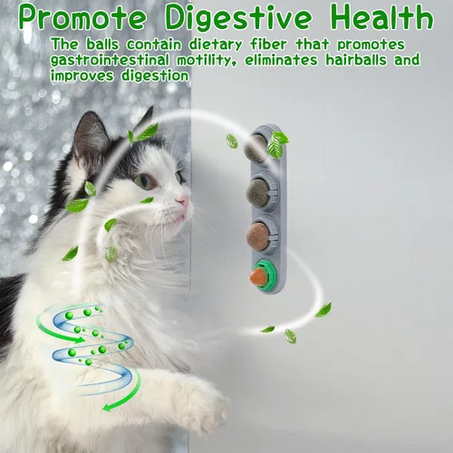 Miniatura 7 de CCINEE Pelotas de hierba gatera para gatos, juguetes comestibles para gatos para lamer gatos, seguros y saludables, juguetes para masticar, limpieza