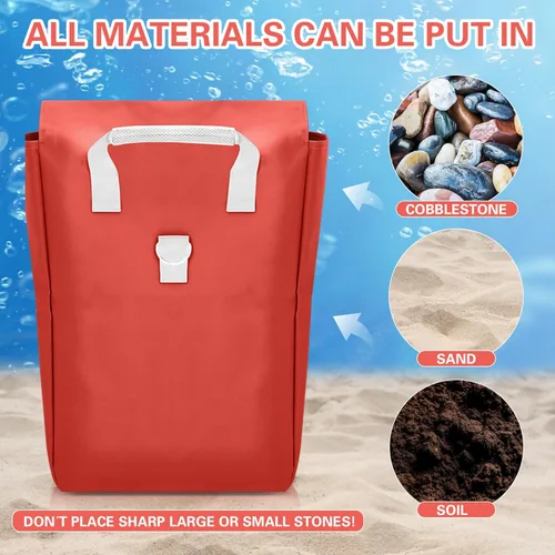 Miniatura 4 de Simgoing 4 bolsas de arena de vinilo para casa de rebote, accesorios para casa de rebote, bolsa de arena para soporte y anclaje, inflables, tiendas
