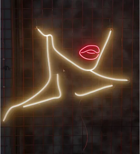 Letrero de neón estético de neón de 19 pulgadas, decoración de pared con luz LED para el hogar, dormitorio, sala de estar, tienda, regalos para