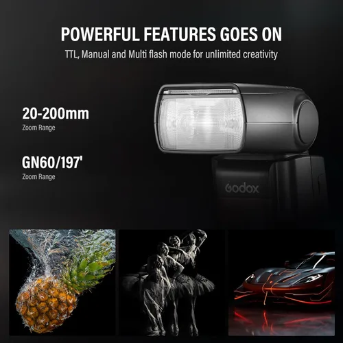 Miniatura 7 de Godox TT685II-S TTL/HSS 1/8000s Speedlight Flash para cámaras Sony - Sistema inalámbrico X 2.4G, GN60, bloqueo de liberación rápida, conversión TCM