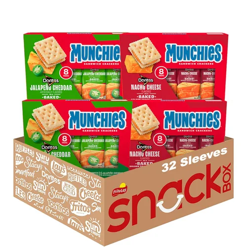 Miniatura 12 de Munchies Galletas tipo sándwich, surtido de mantequilla de maní (paquete de 4, 32 unidades)