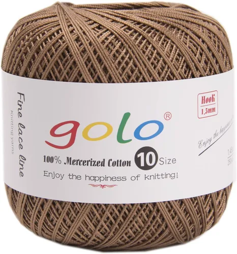 Miniatura 125 de Golo - 3 bolas de hilo de ganchillo tamaño 10, hilo de crochet para tejer a mano 102