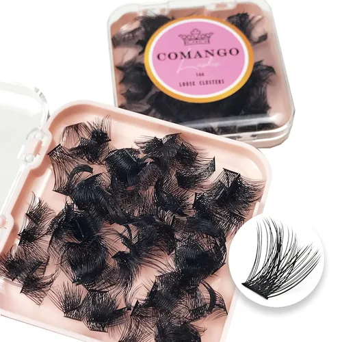 Miniatura 26 de Extensiones de pestañas en racimo de pestañas DIY Curl C/D Comango Mega Volumen, Pestañas Individuales Extensiones de Pestañas Extensiones