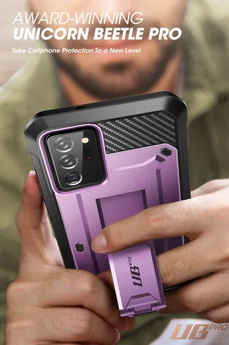 Miniatura 7 de SUPCASE Unicorn Beetle Pro Series - Funda para Samsung Galaxy Note 20 Ultra (versión 2020), funda resistente de cuerpo completo y soporte sin Púrpura