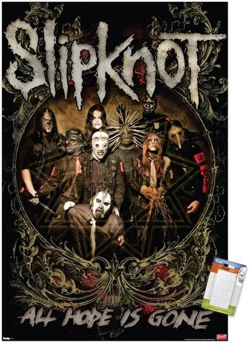 Miniatura 17 de Trends International Slipknot - Póster de pared de Hope Is Gone, 14.725 x 22.375 pulgadas, versión enmarcada de madera de granero