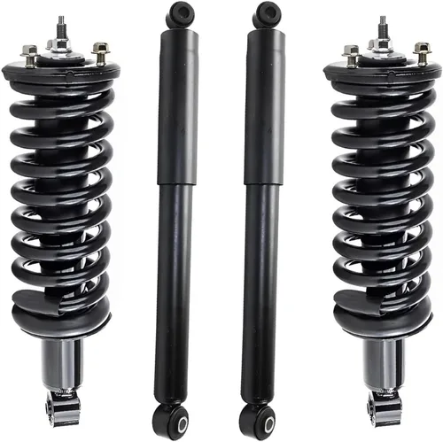 Miniatura 33 de Detroit Axle - Puntales y Amortiguadores para Chevy Traverse Buick Enclave GMC Acadia Saturn Outlook 2007-2012, 2 puntales delanteros con resorte