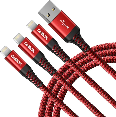 Miniatura 11 de Cable de carga corto para iPhone de 1 pie, [certificado Apple MFi], paquete de 3 cables Lightning USB de carga rápida, cable de carga i