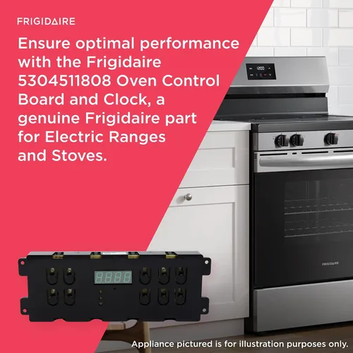 Miniatura 4 de Frigidaire 5304511908 Placa de control y reloj de horno para estufas y cocinas eléctricas, negro