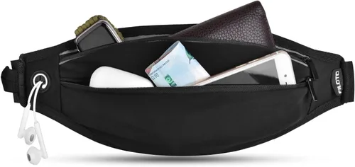Riñonera Cinturón para Correr, Riñonera de Cintura para Mujeres y Hombres, Patentada en EE. UU., Reflectante, con Manos Libres, Cinturón de Bolso