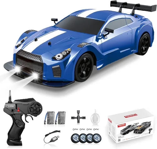 Miniatura 15 de Coche de deriva a control remoto, auto RC a la deriva de 2.4 GHz 1/16, autos de control remoto 4WD de alta velocidad, vehículos de carreras de Negro
