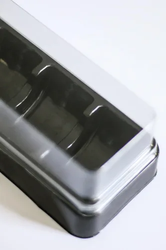 Miniatura 5 de Vend Exchange - Recipientes de plástico transparente para macarrones, se adapta a 6 macarons (paquete de 15)