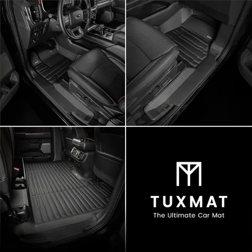 Miniatura 2 de TuxMat - Para modelos Ford F150 Lightning sin almacenamiento de asiento trasero 2022-2023 - Alfombrillas personalizadas para automóvil, cobertura