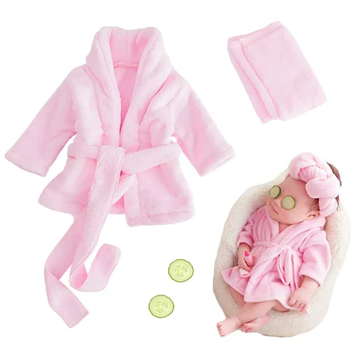 M&G House Accesorios de fotografía para recién nacidos, trajes de baño, accesorios para sesión de fotos de bebé, bata de bebé niña, traje de foto 01