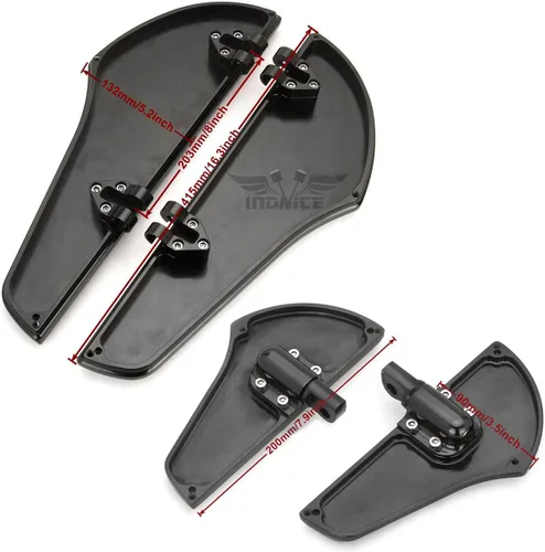 Miniatura 4 de Tablas de piso para Harley Davidson Touring Flt Black Defiance Floorboards Harley estribos Harley dedo del pie palancas de cambio estándar Flht