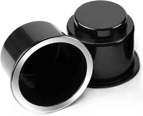 GYBest 2 portavasos de plástico negro, asas reclinables de repuesto, para sofá, barco, sofá, mesa reclinable de póquer (3.2 pulgadas de ancho x 2.6