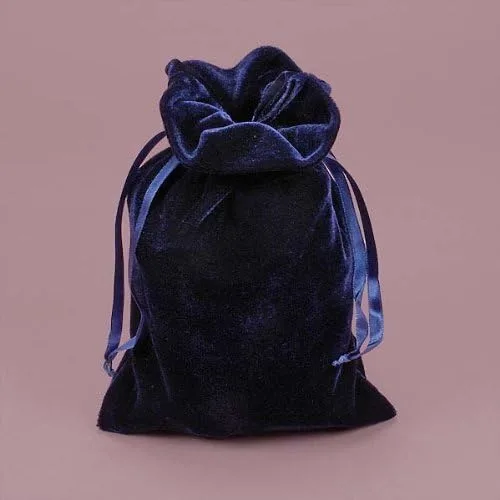 Miniatura 3 de Bolsa de tarot de terciopelo azul marino de 6 x 9 por Paper Mart