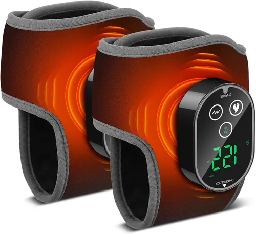 Miniatura 8 de 2 almohadillas térmicas inalámbricas de tobillo, masajeador de pies y tobillos con calor, envoltura térmica recargable, 3 vibraciones y 4 modos