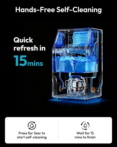 Miniatura 5 de EUHOMY Máquina comercial para hacer hielo, máquina de hielo de acero inoxidable de 120 libras/24 horas debajo del mostrador con contenedor