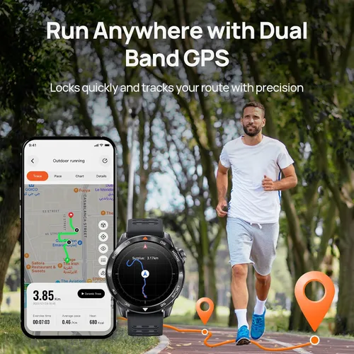 Miniatura 2 de mibro GS Pro2 - Reloj para correr con GPS de doble banda, planes de entrenamiento incorporados, AMOLED de 1.43 pulgadas, batería de 20 días y más