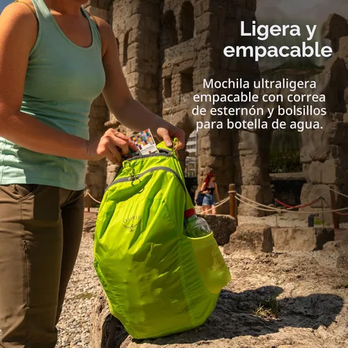 Miniatura 3 de Osprey Mochila Ultraligera Plegable Stuff Pack - Mochila de Viaje Ligera y Empacable - Bolsa Extra Para Viajes y Uso Diario - Mochila de Día de 18 L
