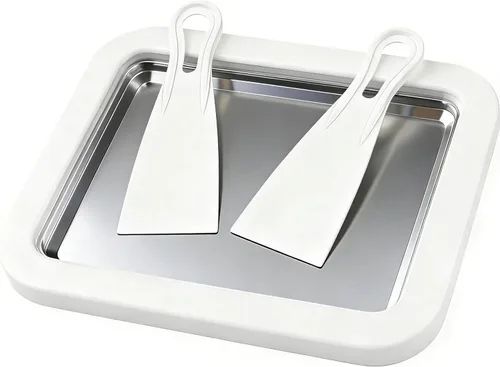 Miniatura 7 de Kit de máquina de helado enrollado – Helado instantáneo de bricolaje, yogur congelado con bandeja de congelación, 2 raspadores, herramienta