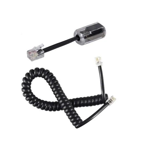 1 juego de cable desenredante para teléfono celular, 1 paquete de cable fijo giratorio de 360 grados/antienredos y 1 cable de teléfono de 7.5 pies