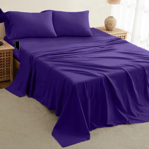 Miniatura 77 de DREAMCARE Juego de sábanas Queen – 6 piezas Sábanas de enfriamiento – hasta 15” Sábanas profundas tamaño Queen – Colección 2500 Supreme – Extra 03