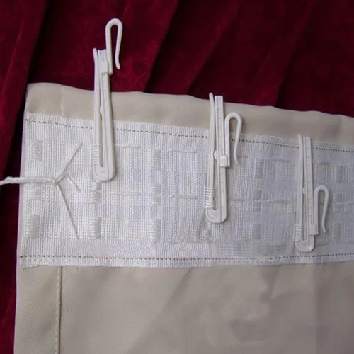 Miniatura 4 de Cinta plisada de cortina de 20 yardas de estilo británico blanco, perfecta para hacer proyectos de decoración del hogar (20 yardas 2.8 pulgadas)