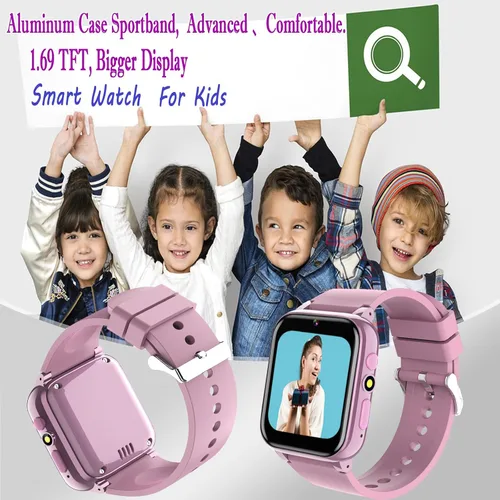 Miniatura 2 de Reloj inteligente para niños, reloj inteligente para niñas y niños con 26 juegos, grabadora de video y reproductor, calendario podómetro, linterna