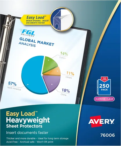 Miniatura 9 de Avery Diamond Clear 74400 - Protectores de hojas pesados, de fácil carga, 200 protectores de documentos