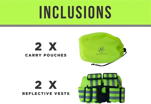 Miniatura 2 de Reflective Vest (2 Pack) Lightweight, Adjustable & Elastic Safety Vest for Running, Jogging, Walking, Cycling