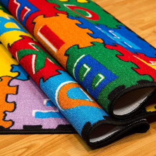 Miniatura 6 de champion rugs Kids/Baby Room/Daycare/Classroom/Playroom Sit Spot Area Rug Letters Numbers Puzzle Play Mat Fun Educational Non-Slip Gel Back