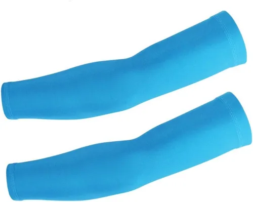 Miniatura 19 de Mangas de brazo para mujeres y hombres, ciclismo armwarmers verano protección solar UV 2 pares (azul+azul claro)