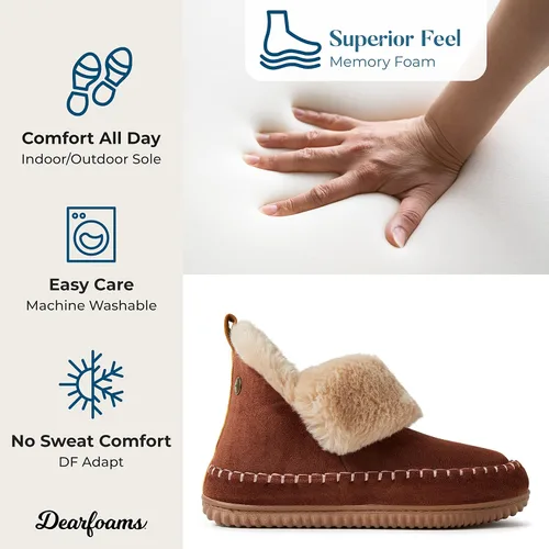 Miniatura 5 de Dearfoams Alpine Moritz - Pantuflas para mujer con soporte de arco para exteriores