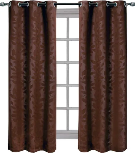 Miniatura 15 de Royal Hotel - Panel de cortina de blackout para ventana Paisley Jacquard, para colgar en arandelas, par de paneles/ juego de 2 paneles.