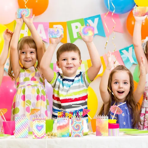 Miniatura 2 de 24 piezas de mini blocs de notas con estilo teñido anudado multicolor, cuadernos de bolsillo para niños, cuadernos en espiral mini, divertidos