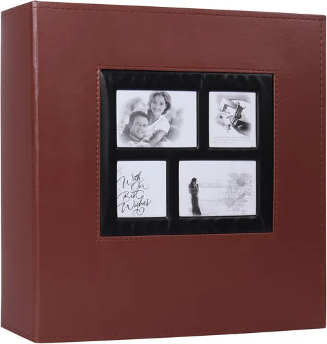 Miniatura 41 de Álbum de Fotos 4x6 para 300 Fotos Cubierta de Cuero PU Página Interior Negra para Álbumes de Boda Libro de Fotos Familiar Bebé Aniversario Bolsillo
