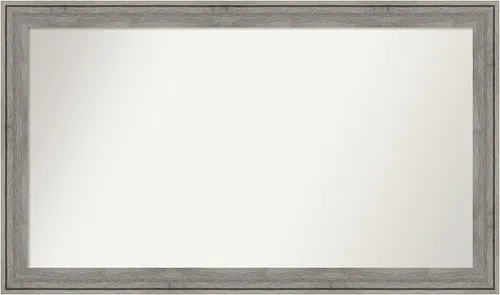 Miniatura 103 de Amanti Art Espejo de pared personalizado no biselado (24.5 x 24.5 pulgadas), marco gris marrón alta, varios tamaños personalizados, espejo de baño