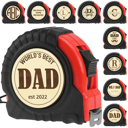 Miniatura 20 de Cinta métrica personalizada grabada para papá, 10 pies, nombre personalizado, foto, regalos para el día del padre, abuelo, hombres, herramienta