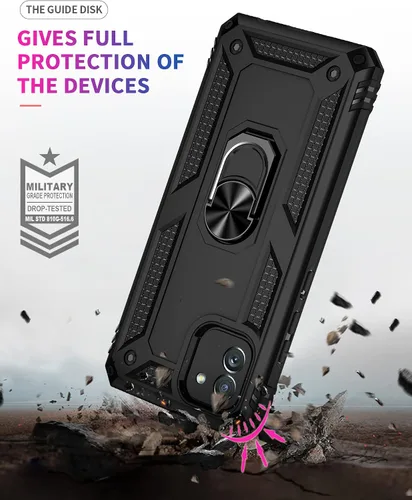 Miniatura 4 de Funda para Samsung Galaxy A04E con [2 unidades] Protector de pantalla de vidrio templado, para Galaxy A04e Heavy Duty Armor [Grado Militar]