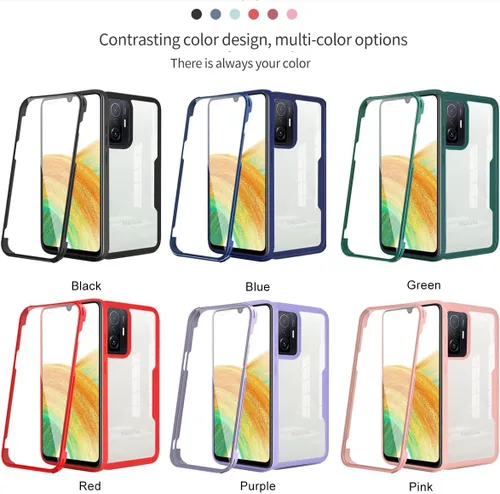 Miniatura 7 de CCSamll - Funda transparente para Samsung Galaxy A13 4G (no 5G), protector de pantalla integrado, delgada, de cuerpo completo, resistente, suave