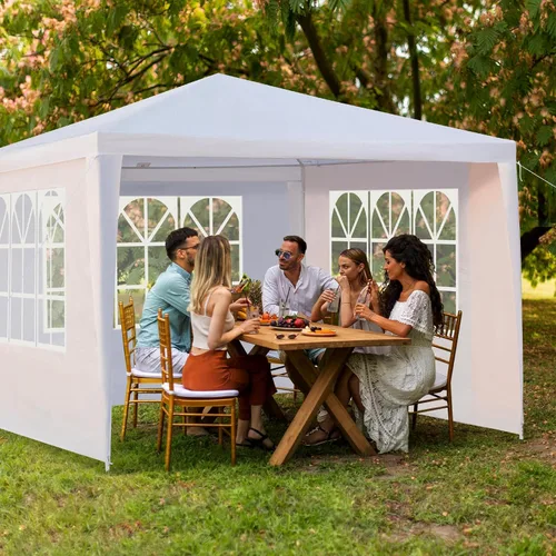 Miniatura 9 de Outvita Tienda de campaña para fiestas al aire libre, toldo para patio, carpa con paredes laterales extraíbles, tienda de campaña instantánea