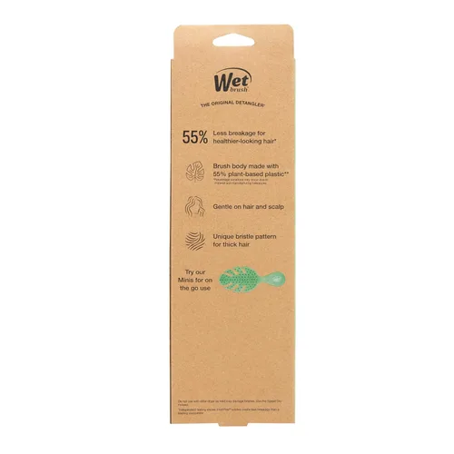 Miniatura 13 de Wet Brush Go Green - Cepillo desenredante de pelo grueso, cerdas IntelliFlex ultrasuaves con AquaVent - Afloja suavemente los nudos mientras