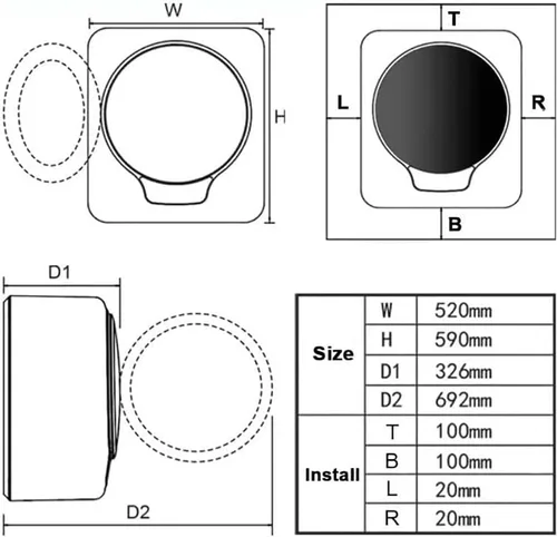 Miniatura 6 de Mini lavadora y secadora de 6.6 lbs, mini lavadoras, mini lavadora compacta de carga frontal completamente automática para dormitorio