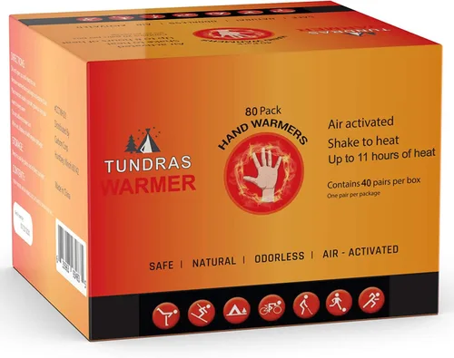Calentadores de manos calientes, paquete de calor – 80 unidades – 11 horas de larga duración, natural, seguro e inodoro, paquete de calor activado