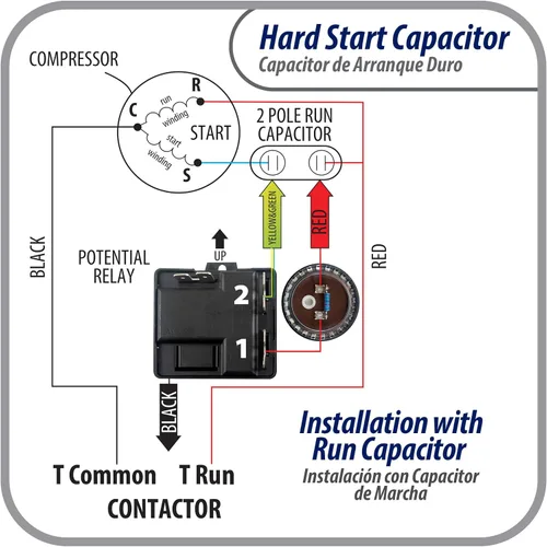 Miniatura 3 de Appli Parts APHS-2 - Kit de arranque duro de 3,5 a 4,5 toneladas, 208-265 V, 1 Ph para aire acondicionado incluye condensador 189-227mfd 330V