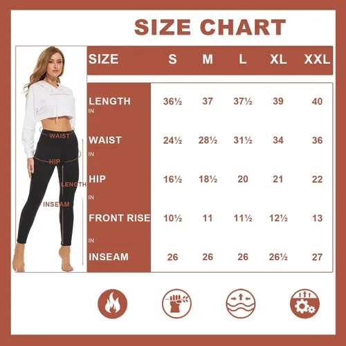 Miniatura 5 de GAYHAY - Leggings con forro de vellón para mujer, pantalones de yoga cálidos de invierno para entrenamiento, con cintura alta y control de abdomen