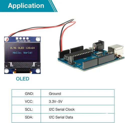 Miniatura 5 de Frienda Módulo de pantalla OLED I2C Controlador de pantalla OLED IIC I2C Tabellone Seriale con pantalla Auto-Luminoso Compatible con Blanco
