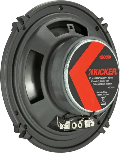 Miniatura 9 de KICKER 51KSC6504 KS-Series - Altavoces coaxiales de 6.5 pulgadas con tweeters de 0.75 pulgadas, 4 ohmios, par
